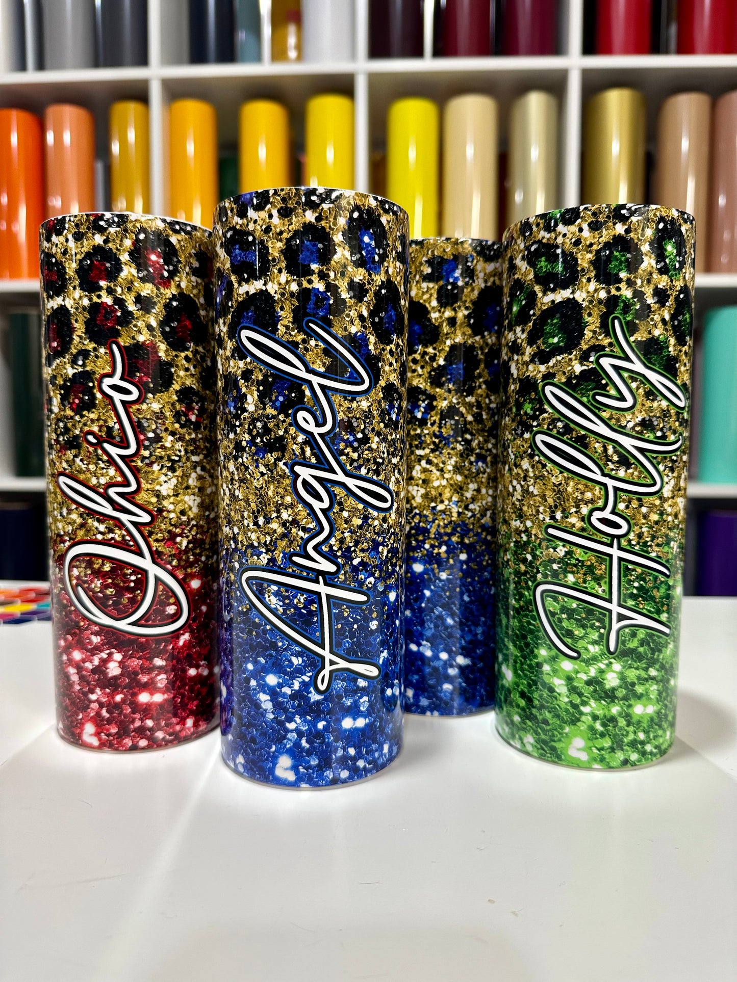 Glitter Leopard Tumbler